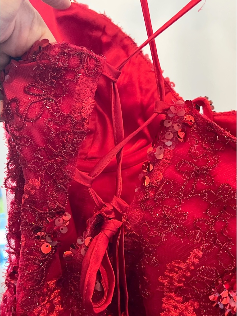 For Love & Lemons Opal Mini Dress red - Picture 7 of 8